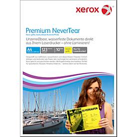 Synthetisch papier Xerox Premium NeverTear, DIN A4, 123 µm, neongeel, 1 pakje = 10 vellen