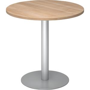 hammerbacher Saeulentisch 80 cm - Nussbaum / Silber