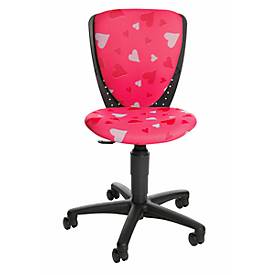 Topstar Kinder-Drehstuhl , S, COOL 3, , Herz-Motiv pink