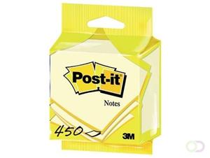 Post-it Notes kubus ft 76 x 76 mm, kanariegeel, blok van 450 vel, op blister