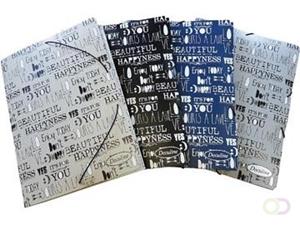 Bronyl elastomap Quotes, voor ft A4, uit PP, geassorteerde kleuren