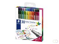 Staedtler Fineliner  Triplus 334 0,3mm assorti set à 24 + 6 gratis