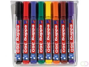 Edding Whiteboard marker 360 1.5 - 3 mm. assorti (pak 8 stuks)