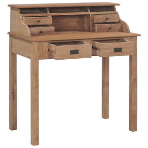 vidaXL Bureau 90x50x100 cm massief teakhout