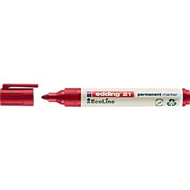 Edding Permanent marker 21 EcoLine rood (doos 10 stuks)