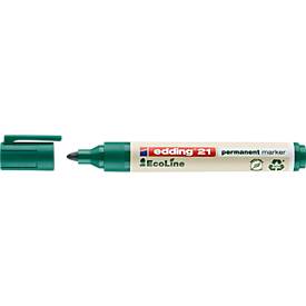 Edding Permanent marker 21 EcoLine groen (doos 10 stuks)