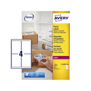 Avery L7169B-100 BlockOut zelfklevende etiketten QuickPeel, ft 99,1 x 139 mm (b x h), 400 etiketten