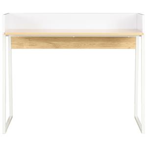 VidaXL Bureau 90x60x88 cm wit en eikenkleurig