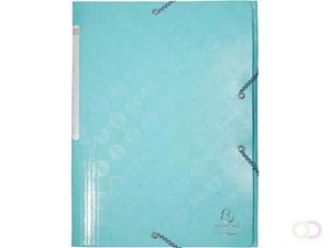 Exacompta elastomap 1928 met 3 kleppen, ft A4, met rugetiket, blauw
