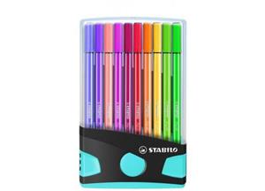 Stabilo viltstift Pen 68 ColorParade, blauw en grijze doos, 20 stuks