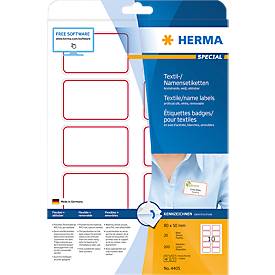 Herma 4405 Etiketten (A4) 80 x 50 mm Acetaatzijde Wit, Rood 200 stuk(s) Weer verwijderbaar Naametiketten