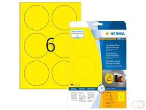 Herma 8035 Etiketten (A4) 85 x 85 mm Polyester folie Geel 150 stuk(s) Extra sterk hechtend Folie-etiketten