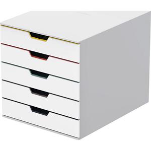 durable VARICOLOR MIX 5 - 7625 762527 Ladebox Wit DIN A4, DIN C4, Folio, Letter Aantal lades: 5