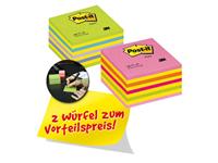 Post-it Haftnotiz-Würfel, 76 x 76 mm, Vorteilspack, sortiert