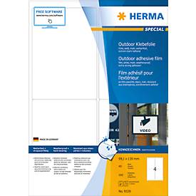 Herma 9539 Etiketten (A4) 99.1 x 139 mm Folie, mat Wit 160 stuk(s) Extra sterk hechtend Folie-etiketten