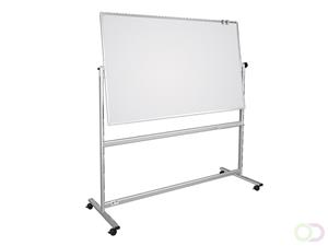 Dahle Mobiel whiteboard (b x h) 100 cm x 150 cm Wit gelakt Draaibaar, Aan beide zijden te gebruiken, Incl. opbergbakje, Incl. wielen