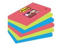 Post-it Plaknotitie 6556SJ 127 mm x 76 mm Papaverrood, Neon-groen, Ultrablauw 540 vellen