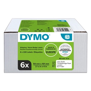 dymo Rol met etiketten 2093092 2093092 101 x 54 mm Papier Wit 1320 stuk(s) Permanent Verzendetiketten