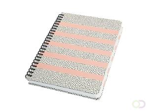 sigel Notitieblok met spiraalrug JolieÂ® sweet dots JN600 #####Dot-Lineatur (punktkariert) Wit, Zwart, Roze Aantal paginas: 120 DIN A5