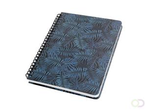 sigel Notitieblok met spiraalrug JolieÂ® mystic jungle JN602 #####Dot-Lineatur (punktkariert) Zwart, Blauw Aantal paginas: 120 DIN A5