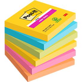 Post-it Haftnotizen Super Sticky Notes, 76 x 76 mm, Rio