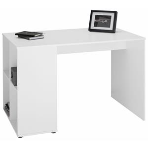 FMD Bureau met zijschappen 117x72,9x73,5 cm wit