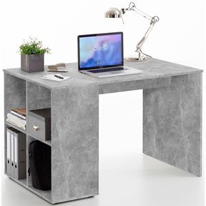 FMD Bureau met zijschappen 117x73x75 cm betonkleurig