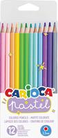 Carioca kleurpotloden Pastel, 12 stuks in blister