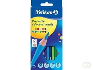 Pelikan kleurpotloden rond, etui met 12 stuks in geassorteerde kleuren