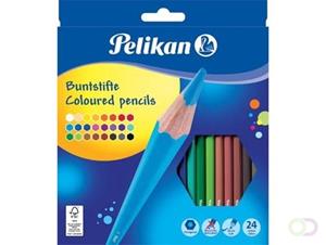 Pelikan kleurpotloden, etui met 24 stuks in geassorteerde kleuren