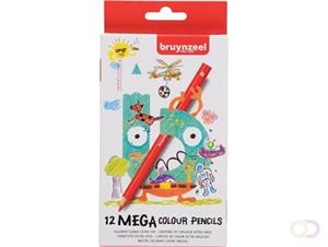 Bruynzeel kleurpotlood Mega, kartonnen etui van 12 stuks