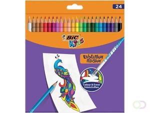 Bic Kids kleurpotlood Illusion Evolution, etui van 24 stuks