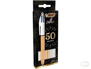 Bic balpen 4 Colour Frozen + Shine, blister van 3 stuks