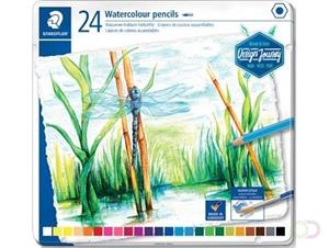 Staedtler aquarel potlood, metalen doos met 24 kleuren