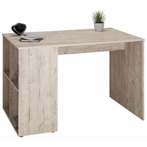 FMD Bureau met zijschappen 117x73x75 cm zandeikenkleurig