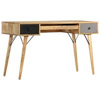Schreibtisch mit Schubladen 130 x 50 x 80 cm Massivholz Mango - VIDAXL
