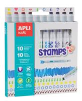 Apli Kids viltstift Stamps, blister met 10 stuks