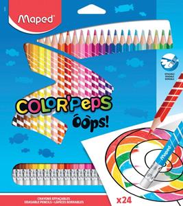 Maped Dreikant-Buntstift COLOR-PEPS, radierbar, 24er Etui