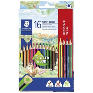 Staedtler Noris colour Dreikant-Buntstifte, 12&4 Farben