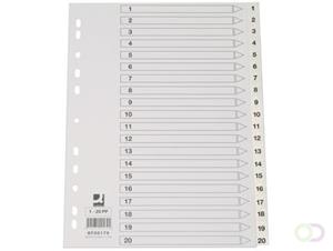 Q-CONNECT Register 1-20 A4 0,12mm weiße Taben 20-teilig