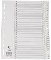 Q-CONNECT Register 1-31 A4 0,12mm weiße Taben 31-teilig