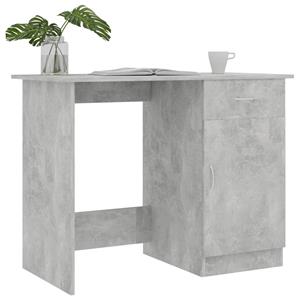 vidaXL Bureau 100x50x76 cm spaanplaat betongrijs