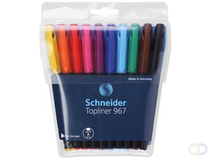 Schneider fineliner  Topliner 967 0,4mm etui a 10 stuks assorti