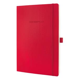 Sigel notitieboek  Conceptum Pure softcover A4 rood geruit