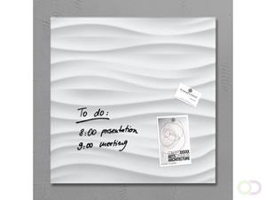 Glasmagneetbord Sigel Artverum 480X480X15Mm White Wave