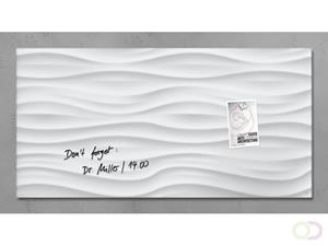 Glasmagneetbord Sigel Artverum 910X460X15Mm White Wave