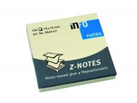 infonotes inFO notes Haftnotizen Z-Notes, 75 x 75 mm, pastellgelb