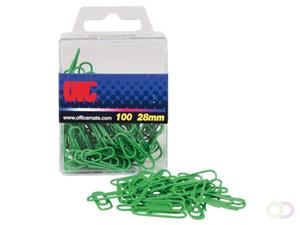 Alco paperclips  26mm rond doos a 100 stuks donkergroen