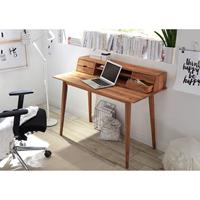 MCA furniture Bureau Melbourne Massief hout noesteiken geolied met laden, breedte 110 cm