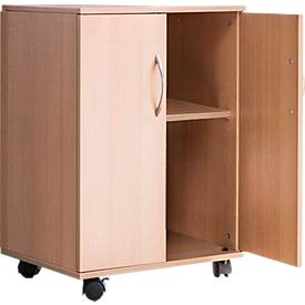 DURABLE Bürowagen , 74/53, , geschlossen, 3 Fächer, buche